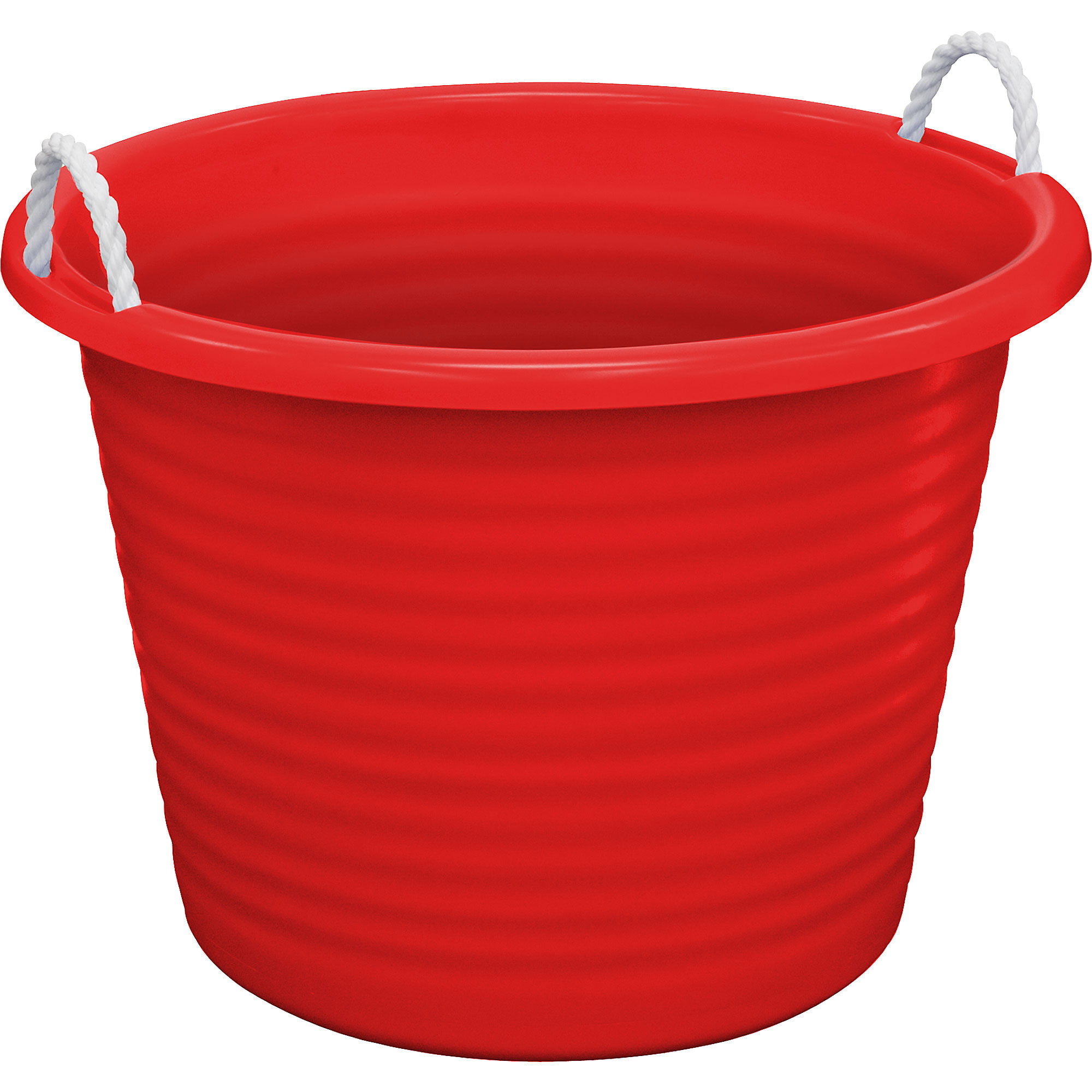 Red Plastic Tub, Perfect for Ice and Drinks, 17-Gallon Capacity