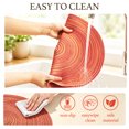 thumbnail image 3 of Xmushyra Round Placemats Set of 6, 15 Inch Braided Woven Table Mats, Washable Heat Resistant Non-Slip Place Mats, Orange, 3 of 7