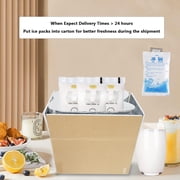 5pcs Thermo Chill Double Insulated Carton with Foil Insulated Bag Liner, Cold Shipping Box for Frozen Food, Cooler Box for Posting, Small Parcel Postage Postal Mailing Boxes 13.4x7.9x5.7 (STRBOXONG