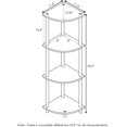 thumbnail image 3 of 5 Tier Corner Display Rack Multipurpose Shelving Unit, Dark Cherry/Black, 3 of 7