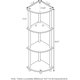 thumbnail image 3 of 5 Tier Corner Display Rack Multipurpose Shelving Unit, Dark Cherry/Black, 3 of 7