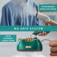 thumbnail image 3 of SALAV® Retro Edition Duopress Steamer and Iron with Ceramic Coated Plate, Emerald, 3 of 10