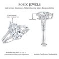 thumbnail image 6 of Rosec Jewels 3 Ct IGI Certified Lab Grown Diamond Pear Engagement Ring (E-VS1 Quality) - Split Shank Ring, 18K White Gold, US 5.00, 6 of 9
