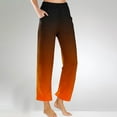 thumbnail image 2 of BLVB Women's Pajama Pants Soft Cropped Lounge Pant Elastic Waist Trousers Casual Sleepwear Pj Bottoms with Pockets Orange, 2 of 5
