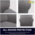 thumbnail image 3 of CHOK 2024 Super Stretch Sofa Slipcover Non Slip Couch Cover  Oversized Sofa  Dark Gray, 3 of 7