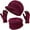 B-wine red, variant on Loritta 3 Pieces Women Winter Hat Scarf Set, Knit Beanie Neck Warmer Touchscreen Mittens