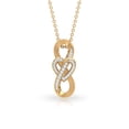 thumbnail image 2 of Rosec Jewels Natural Diamond Infinity Pendant Necklace - Heart and Infinity Necklace - HI-SI Grade - Ready to Gift for Valentines, 10K Yellow Gold, 2 of 8