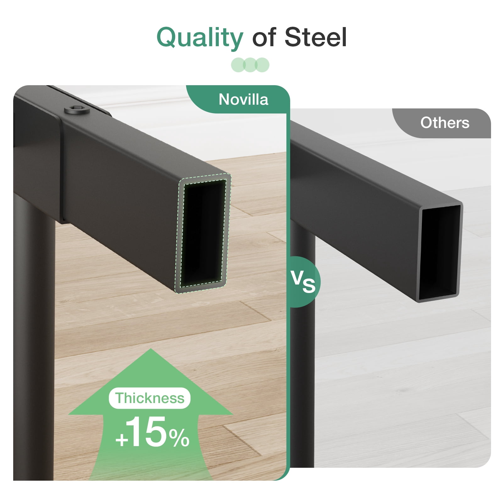 Novilla King Size Bed Frame with Headboard and Footboard, 14 Inch Metal Platform Bed Frame King, Large Storage Space, Strong Metal Slats Support, Mattress Foundation No Box Spring Needed