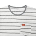 thumbnail image 4 of Awdenio Mens T-shirt New Summer Fashion Casual Stripe Short Sleeved Top Round Neck T-shirt Breathable, Stretch-Fit,Size S-3XL, 4 of 7