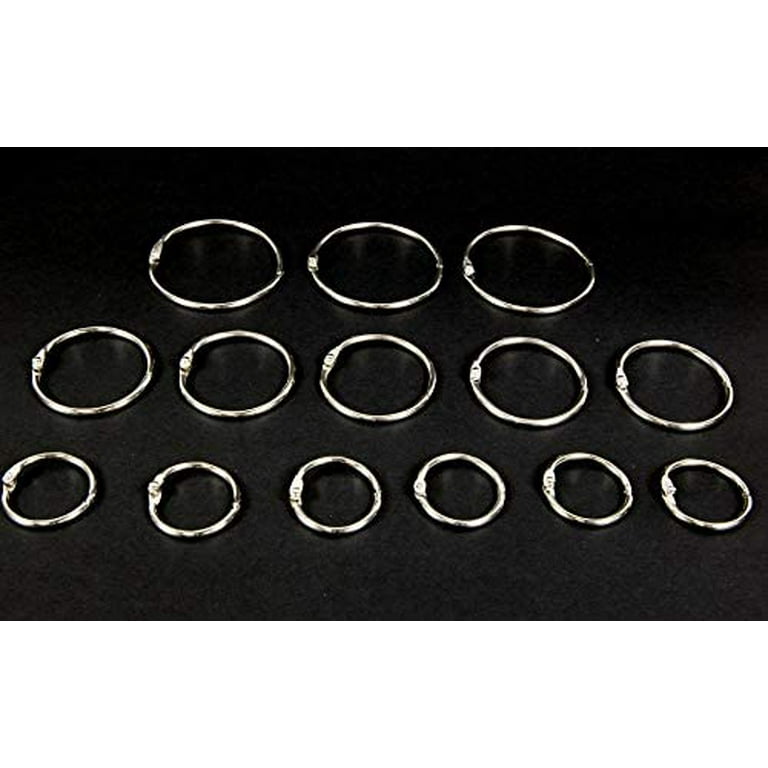 Binder Rings, 2 1/2 Inch - 25 Pack Metal Rings, Heavy Duty Steel Book Rings  - Use for Paper Rings, Key Rings, Binder Ring, Metal Rings for Index Cards