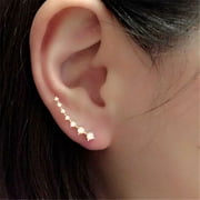 Ear Cuff Earrings Y Sparkles Ear Climbers Crawlers Clear Rhinestones Earrings Cuff Climber Pins