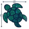 thumbnail image 3 of Red Hound Auto Sea Turtle Blue Green Swirl Sticker Decal Wall Tumbler Cup Window Car Truck Laptop 4 Inches, 3 of 5