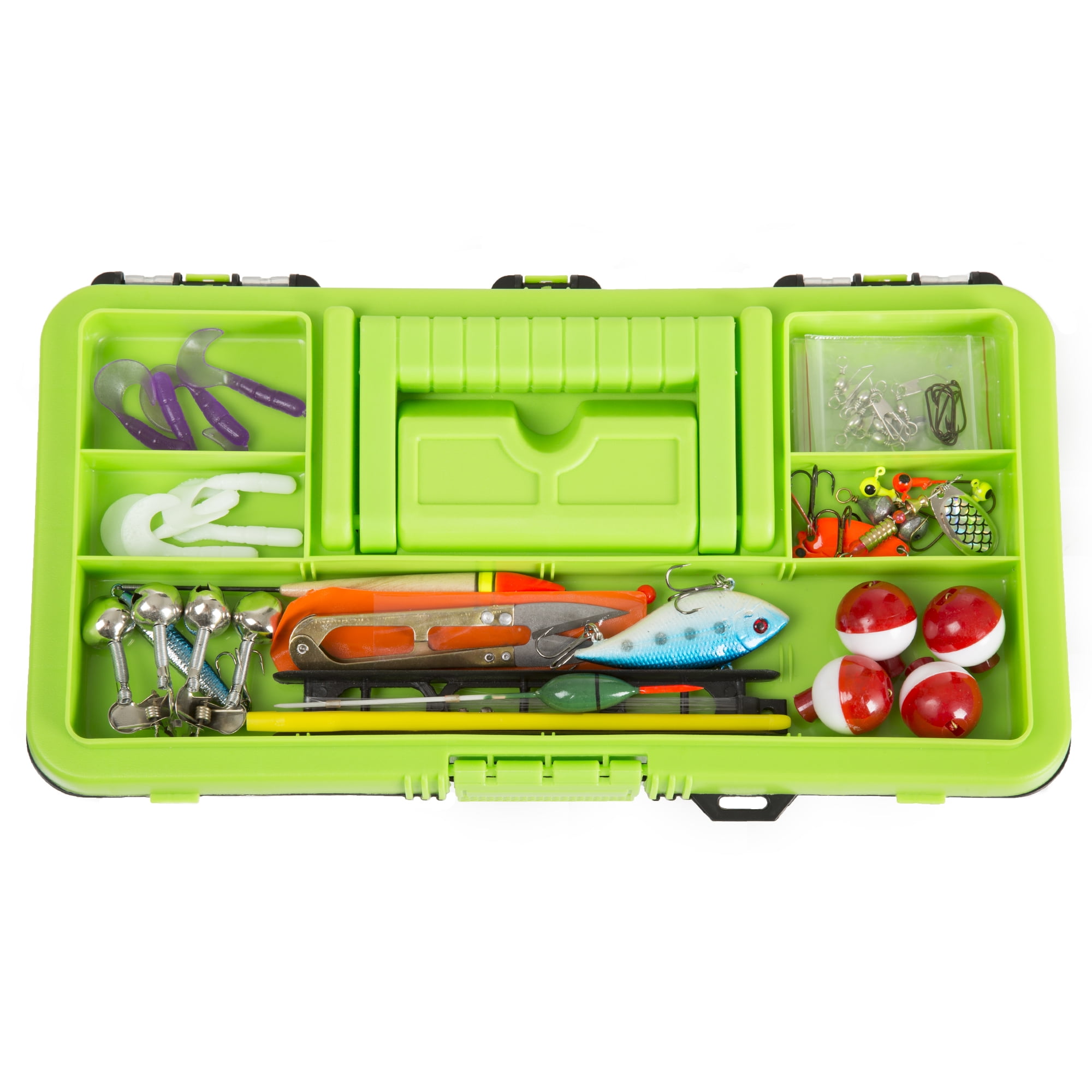 2-Tray Fishing Tackle Box Craft Tool Chest and Art Supply Organizer – 14  Inch by Wakeman Outdoors, Multi-Colored, 8”l x 7.5”h, Tackle Boxes -   Canada