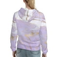 thumbnail image 7 of Daiia Lavender Glitter Foil Stripes Pattern Women's Fashion Hoodies & Sweatshirts with Kangaroo Pocket Hooded Sweatshirt with Eye-catching Drawstrings-XX-Large, 7 of 7