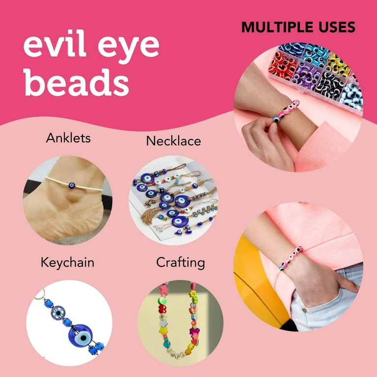 Incraftables Evil Eye Beads EC36 for Jewelry Making (24 Best