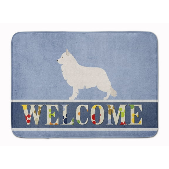 Berger Blanc Suisse Welcome Machine Washable Memory Foam Mat Blue