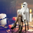 thumbnail image 4 of Halloween Ornaments Ghost Resin Decor Ghost Witch Decorative Ornament Halloween Standing Cute Ghost Statues White Spooky Cute Ghost Statue for Home Decor Indoor Shelf Table Decor, 4 of 7