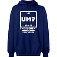 thumbnail image 2 of OXI Hoodie Sweatshirt - Um The Element of Confusion, Basic Casual Hoodie for Men's and Women Fleece Hoodie Long Sleeve - Navy Blue X-Large, 2 of 3