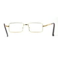 thumbnail image 2 of Squared Rectangle Dad Style Metal Rim Eye Glasses Yellow Gold, 2 of 4