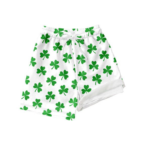 Boys Summer Shorts Saint Patrick's Day Print Beach Outdoor Holiday Boys Clothes Festive Celebration