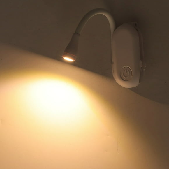 Lámpara de lectura recargable por USB BuyWeek Luz de lectura con clip PVC 400 mAh 5 V 3 W