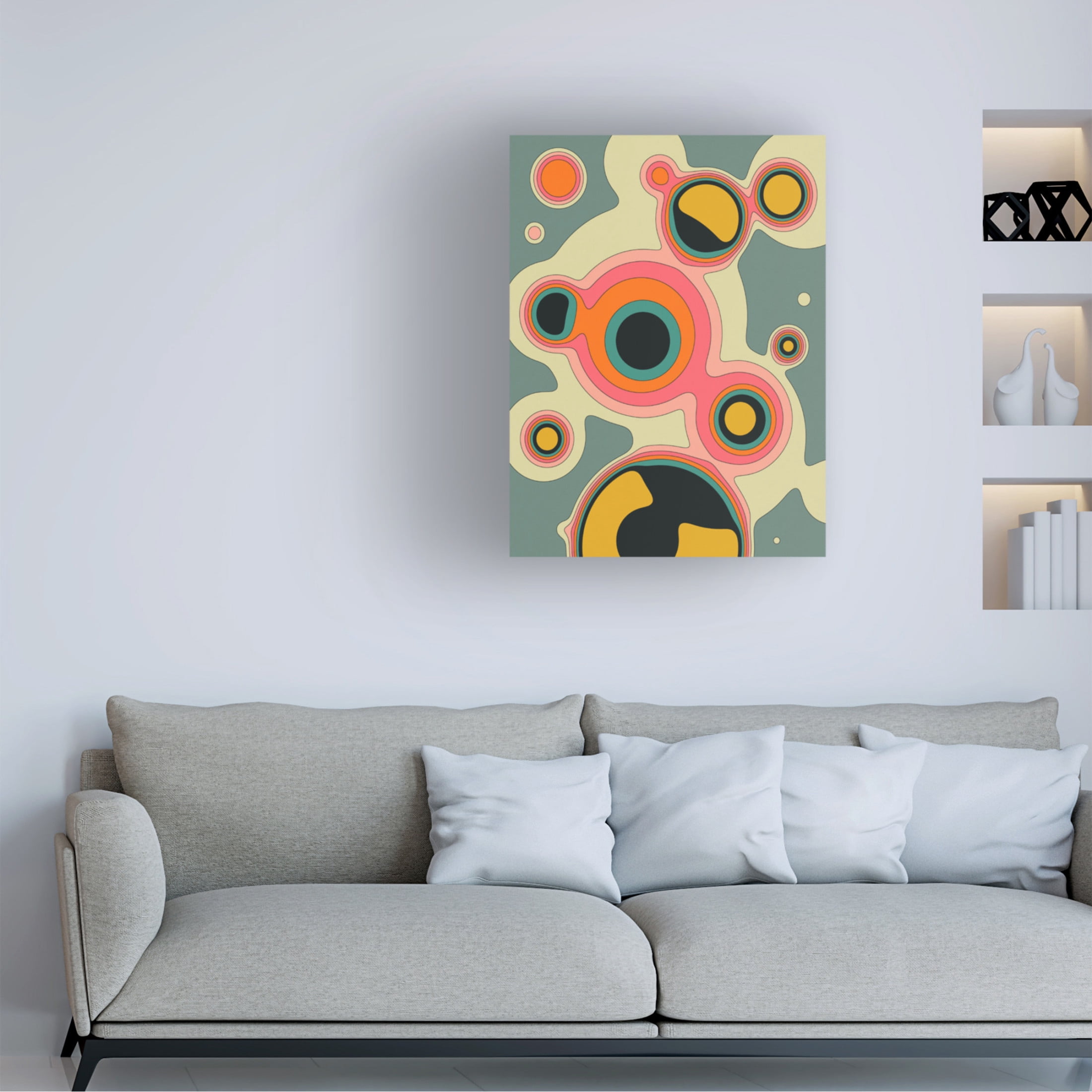 Trademark Fine Art Jazzberry Blue  Fluid Geometrics 2 Canvas Wall Art