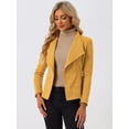 thumbnail image 2 of Chaqueta Allegra K Mujer Gamuza Sintética Mostaza S, 2 of 5