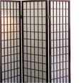 thumbnail image 2 of JERFIT Japanese Shoji Style 3-Panel Room Divider Screen, Wood Frame with Cherry Finish for Home Privacy and Space Partition, 2 of 5