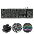 thumbnail image 4 of Ymiko Wired Keyboard,Retro Wired Gaming Mechanical Keyboard Key Click with 104 Keys Mixed Light Ergonomic Design,Gaming Keyboard, 4 of 8