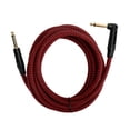 thumbnail image 1 of Cable de amplificador de guitarra eléctrica JORINDO, Cable de Audio para guitarra, Cable de instrumento de 6,35 MM, cabezal chapado en oro con carcasa negra JD6217, 1 of 8