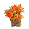 thumbnail image 3 of Cesta de flores para colgar en la puerta, corona de otoño para puerta delantera, cesta de flores artificiales hechas a mano para ,, 3 of 9