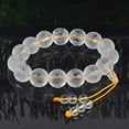 thumbnail image 4 of Adofi Natural Healing Crystal Beads Bracelet, Yellow Rope Tie Glass Beeds Crystal Bracelets with Jewelry Box, Buddha Stones White Crystal Meditation Bracelet, Mother’s Day Gifts, 10mm Round Beads, 4 of 13