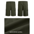 thumbnail image 6 of Demotime Mens Hiking Cargo Shorts with 5 Zipper Pockets Quick-Dry Lightweight Golf Casual Shorts Army Green XL, 6 of 7