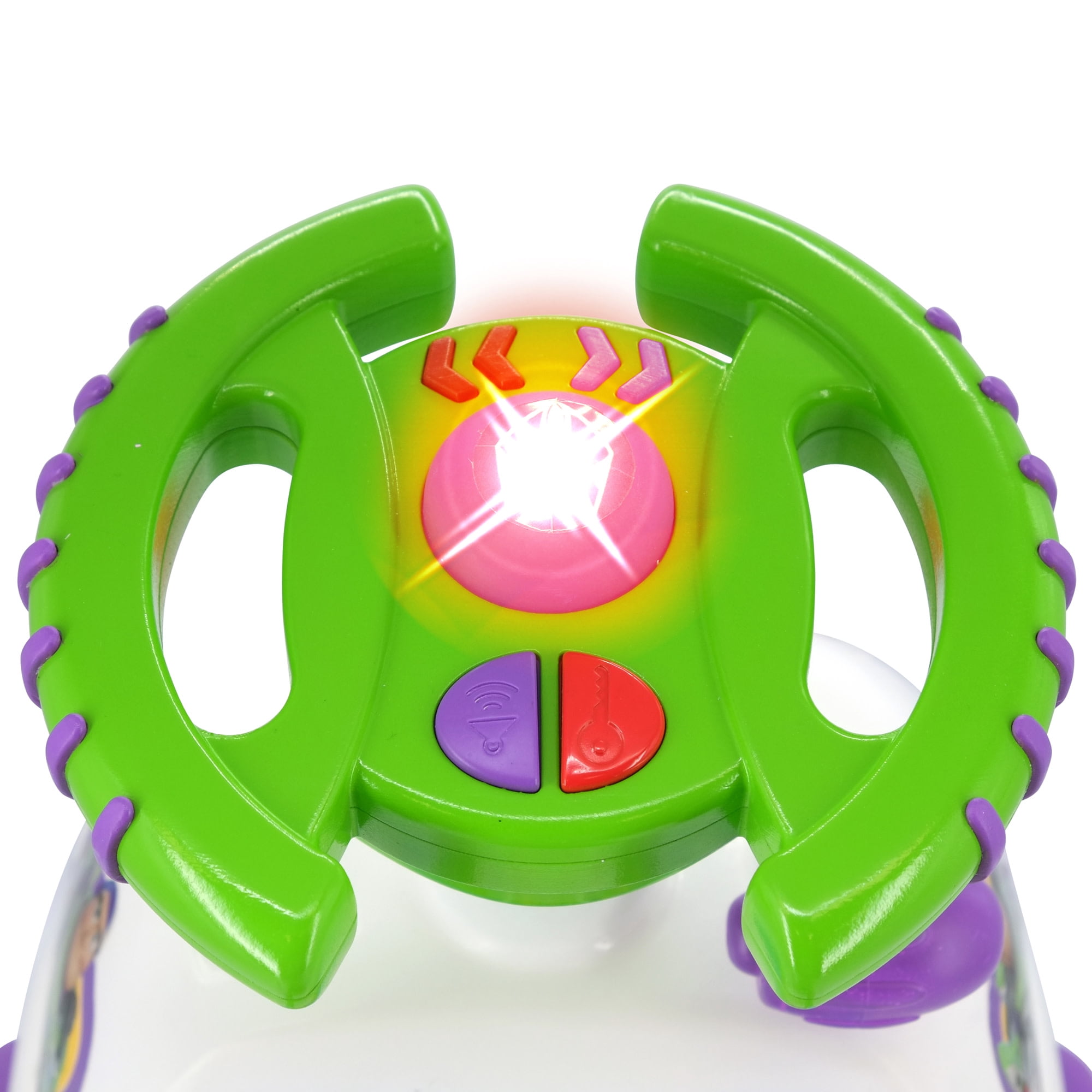 Kiddieland: Ride n' Go - Space Adventure Buzz - Disney Lights & Sounds Foot-To-Floor Vehicle, Toy Zoom Alien, Storage Seat, Handle, Toddlers 12-36mo