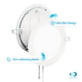 thumbnail image 5 of INFIBRITE 6 Inch 5000K Daylight 12W 1050LM LED Ceiling Light Kit, Dimmable, Wet Rated (24 Pack), 5 of 12