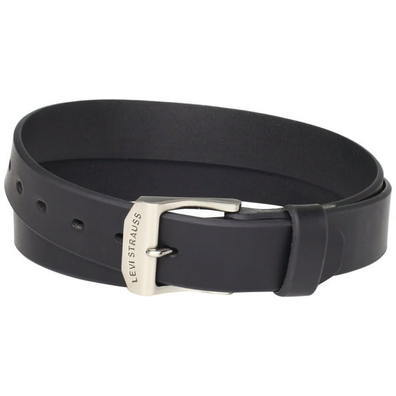 Levis 36 Mens Leather 1 1/2 Inch Beveled Edge Bridle Belt, Black