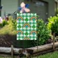 thumbnail image 6 of Ryvnso Rainbow on Checkered Garden Flag 12x18 Inch Double Sided Seasonal Yard Decoration, 6 of 6