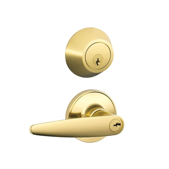 DEXTER By Schlage JC60 V DOV 605 Single Cylinder Keyed Entry Lock Deadbolt, Bright Brass