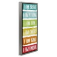 thumbnail image 3 of Stupell Industries Fun Inspirational Rainbow Phrases Inspirational Painting Gray Floater Framed Canvas Art Print Wall Art, 15 x 31, 3 of 9