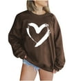 thumbnail image 2 of Agifergs Hauts pour Femmes Tendance, Mode pour Femmes Manches Longues Col Rond Imprimé de Noël Hauts Amples, Blouses Chandails, 2 of 5