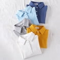 thumbnail image 4 of 6-7T Little Kids Boys Long Sleeve Classic Oxford Dress Shirts Kids Casual Button Collared Shirt for 12 18 24 Months 2T 3T 4T 5T 6T 7T Toddler Kids Fall Winter Clothes Tops, 4 of 4