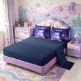thumbnail image 3 of Manfei Colorful Axolotl 7-Piece Twin Bedding,Cute Amphibian Bedding Comforter Set,Navy Blue Reversible, 3 of 7