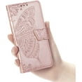 thumbnail image 6 of Galaxy A14 5G Wallet Case, [Butterfly & Flower Embossed] Leather Wallet Case Flip Protective Phone Cover with Card Slots and Kickstand for Samsung Galaxy A14 5G (Rose Gold), 6 of 6