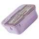 thumbnail image 3 of Contenedor de almuerzo Jadeshay Fiambrera Bento 3 compartimentos Púrpura 1250 ml, 3 of 8