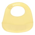 thumbnail image 4 of Babero de silicona Suave impermeable Sujetadores de cuello de silicona Bolsillo contra derrames Apto para lavavajillas Baberos de silicona para bebés de 10 a 72 meses Amarillo, 4 of 14