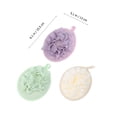 thumbnail image 4 of 6Pcs Bath Ball Bath Bubble Net Solid Color Bath Sponge Portable Bath Flower Bathing Accessories Purple Green Light Yellow for Each 2Pcs, 4 of 7