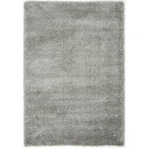 SAFAVIEH Santa Monica Chelsey Solid Shag Area Rug, Silver, 5'3" x 7'6"