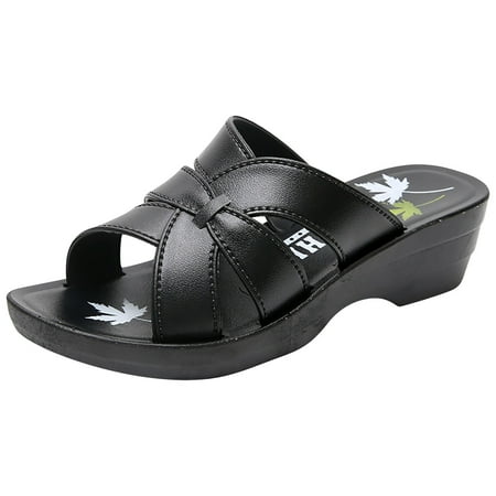 

KI-8jcuD Summer Flip Flops for Women 2023 Summer Slope with Ladies Slippers Ladies Slope with External Fashion Casual Slippers Female Earth Sandals Fo Black8