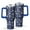 Dark Blue Christmas, variant on Dark Blue Christmas Snowflake Pattern Tumbler with Handle and Lid,40oz Double Wall Vacuum Insulated Tumbler,Cups Gift for Women and Men