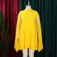 thumbnail image 4 of AURA Chiffon Midi Dress Cape Batwing Extra Long Sleeve Round Neck High Waist A-Line S-XXXL, 4 of 7